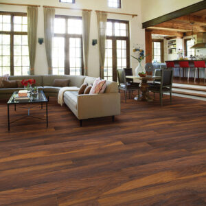 Laminate flooring in living room | Pierce Carpet Mill Outlet