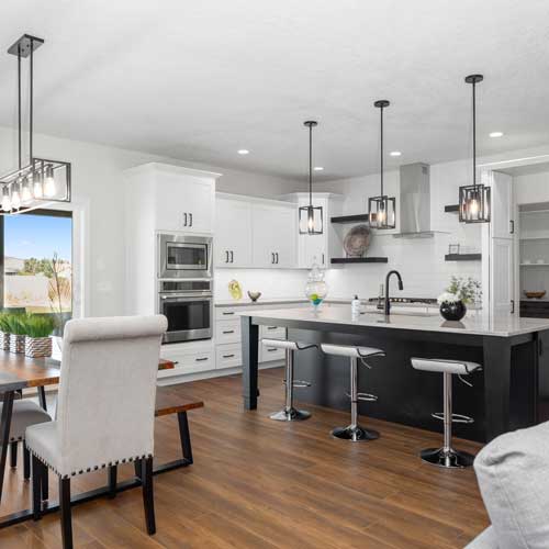 Kitchen hardwood flooring | Pierce Carpet Mill Outlet