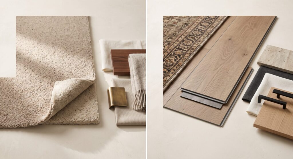 carpet and LVP flooring comparison for Montana bedrooms.