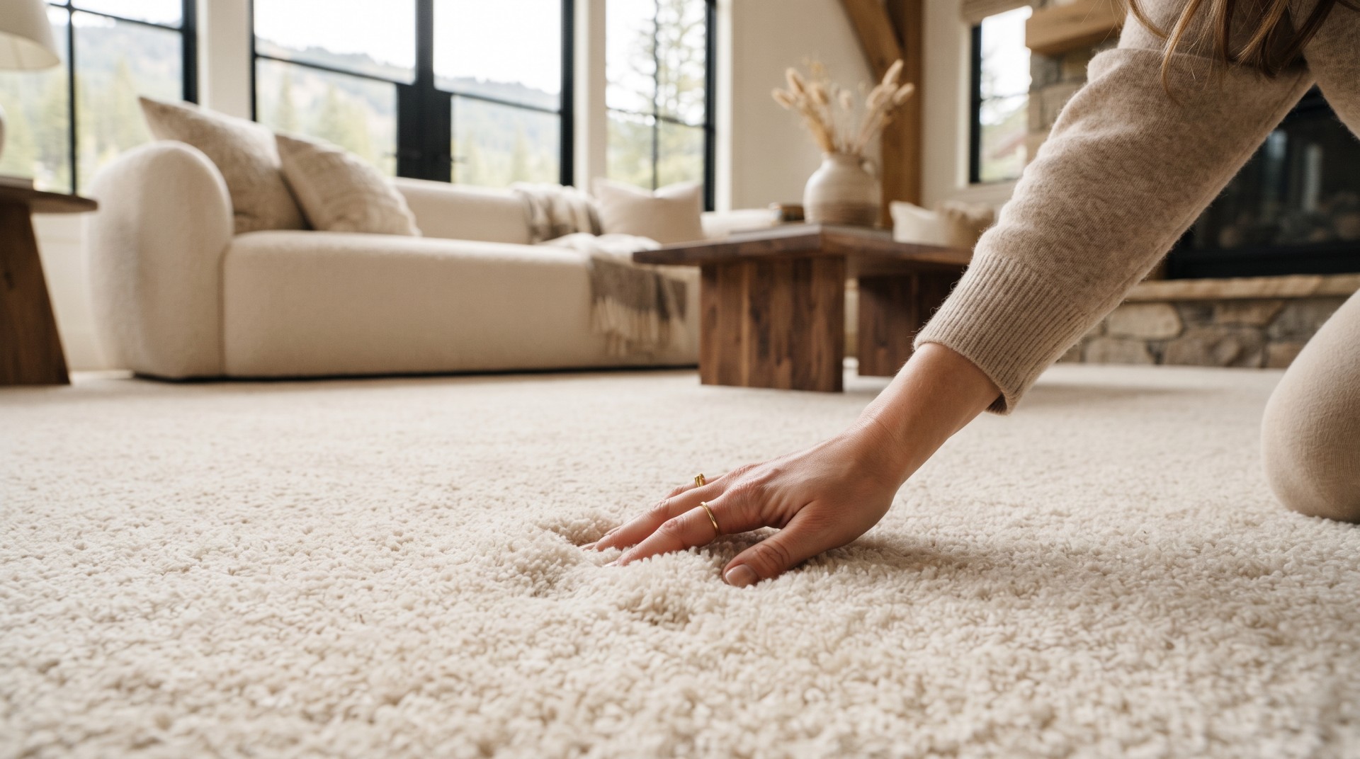 testing carpet resilience to determine whether it needs cleaning or replacement in a Butte Montana home.