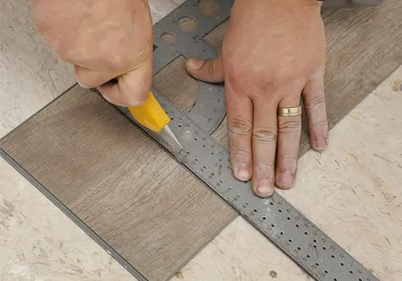 Vinyl installation | Pierce Carpet Mill Outlet